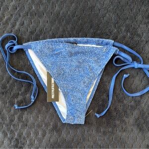 PrettyLittleThing Women’s Size 6 Blue Tie Side Bikini Bottom NWT